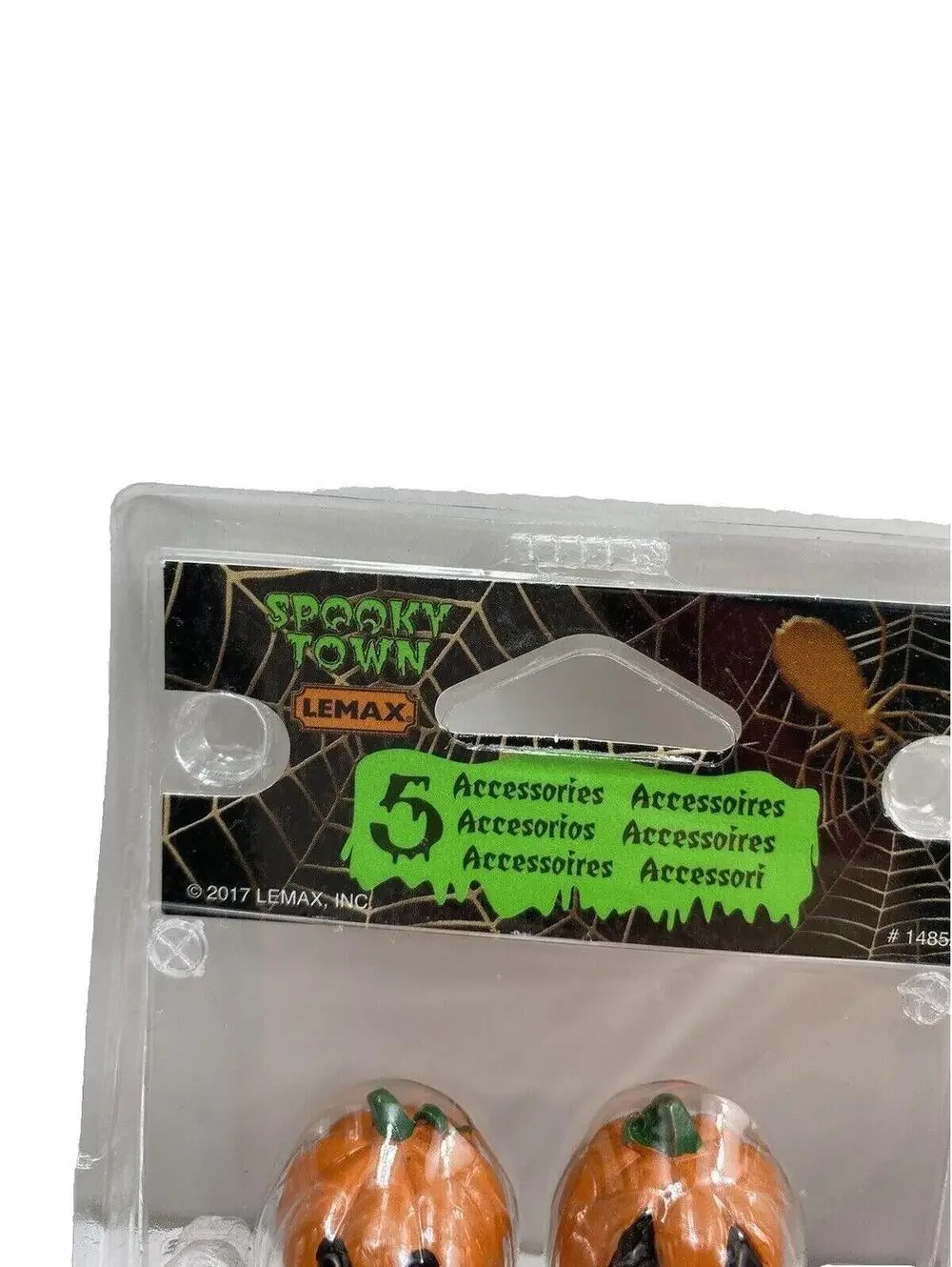 LEMAX Spooky Town Accessories 5 PUMPKIN HEADS Halloween 14852 - RETIRED 2017